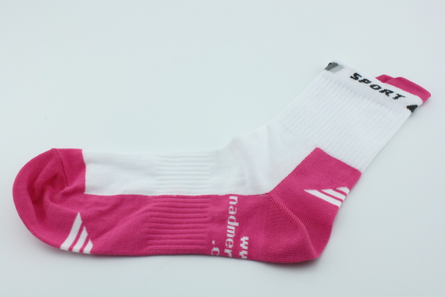 Dámské ponožky SPORT - bílá/růžová