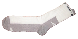 Nadměrné ponožky tenké SPORT barva bílá/šedá