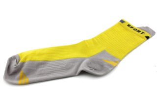  Ponožky tenké SPORT žlutá/šedá