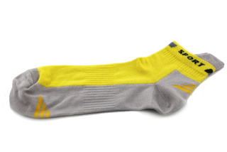 Nízké ponožky SPORT žlutá/šedá