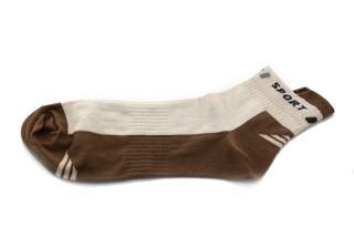 Nadměrné ponožky nízké SPORT hnědá/ béžová