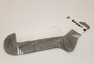 Nízké ponožky SPORT bílá/šedá